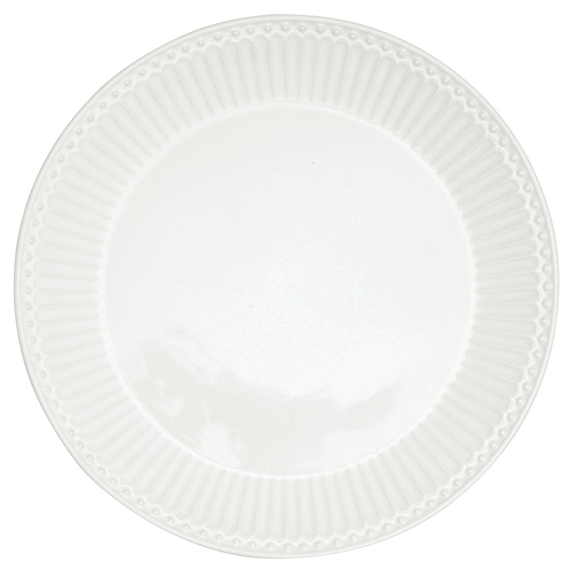 Dinner plate Alice white