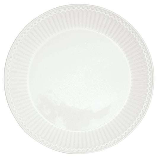 Dinner plate Alice white