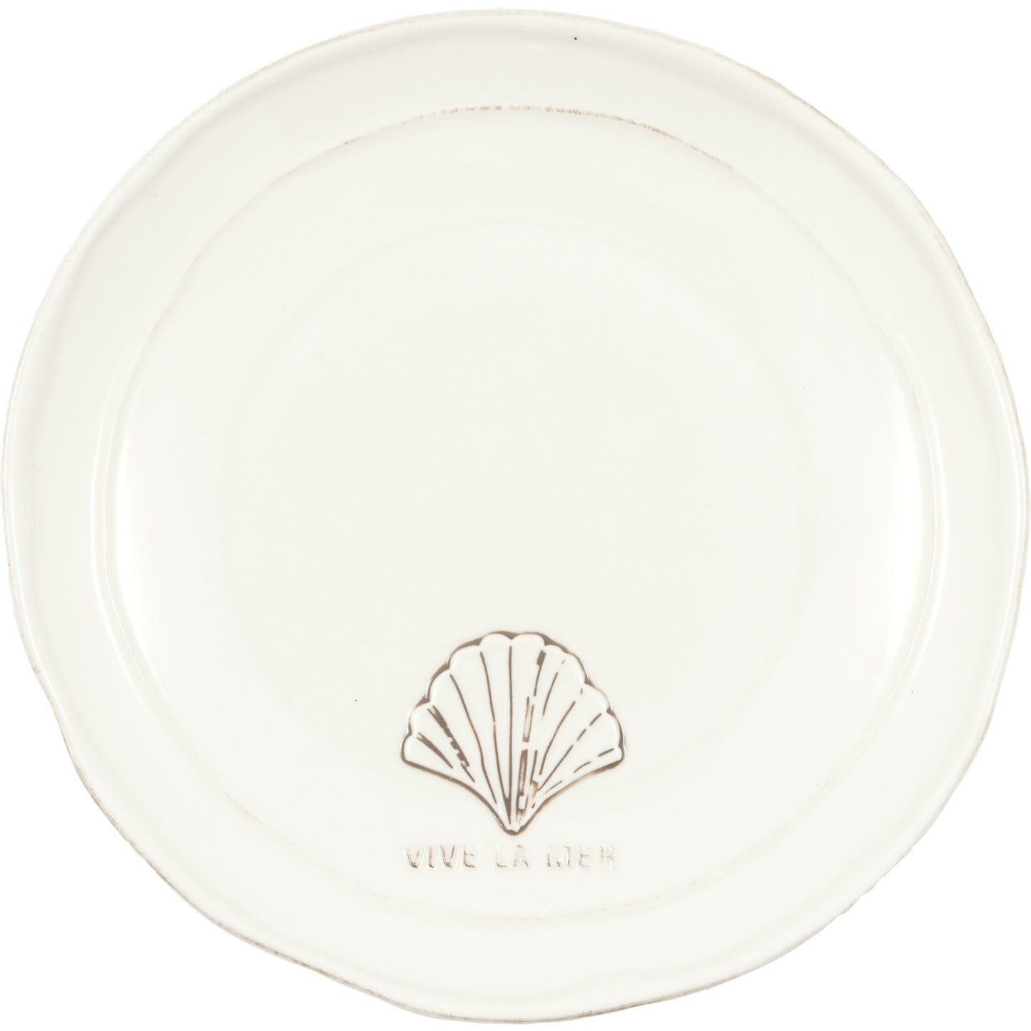 Plate Vive La Mer white