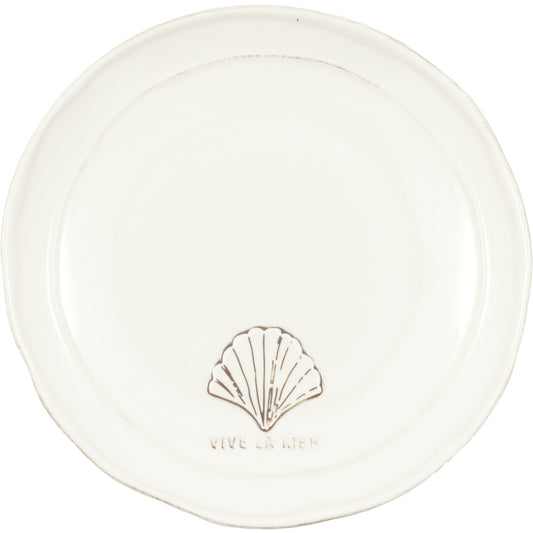 Plate Vive La Mer white