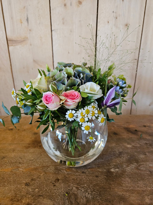 Kort boeket in vaas "small"
