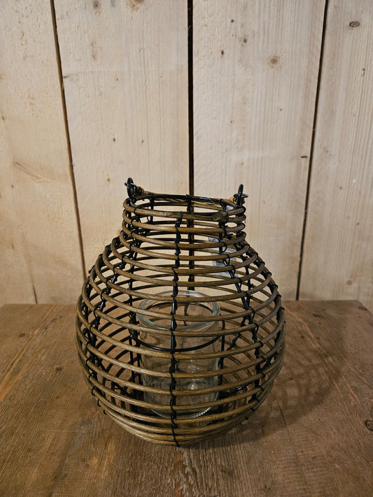 Lantaarn van riet (rond)