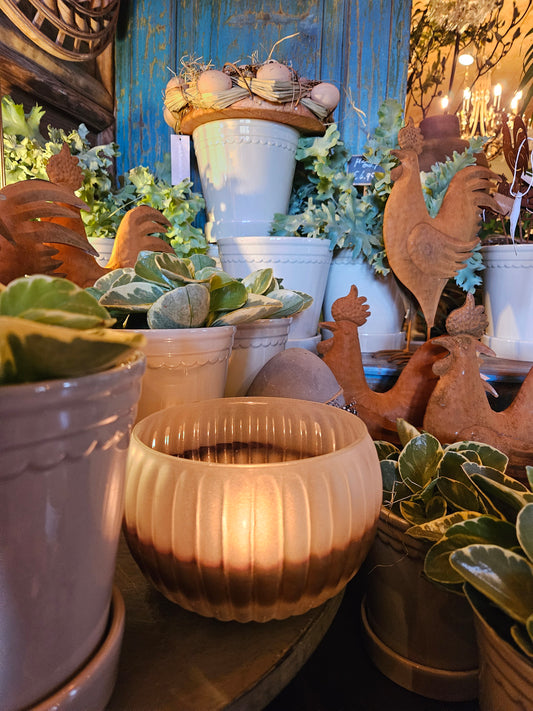 Windlicht grijs/bruin